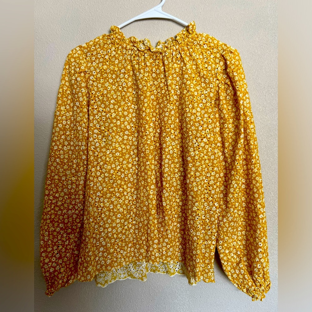 The Great eyelet yellow blouse. Size 1.